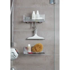 Clearance Wenko Vacuum-Loc Wandablage Quadro mit Haken