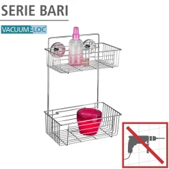 Best Wenko Vacuum-Loc Wandregal Bari 2 Etagen