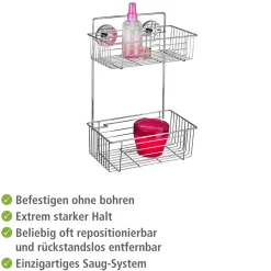 Best Wenko Vacuum-Loc Wandregal Bari 2 Etagen