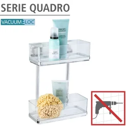 New Wenko Vacuum-Loc Wandregal Quadro 2 Etagen