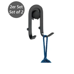 Sale Wenko Wandhaken Classic Plus schwarz 2er Set