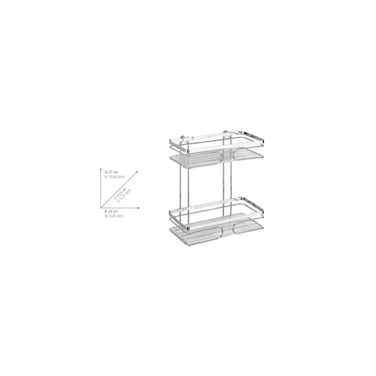 Clearance Wenko Wandregal Premium 2 Etagen