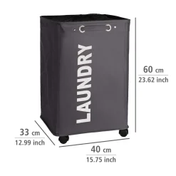 Online Wenko Wäschesammler Quadro grau 79 l