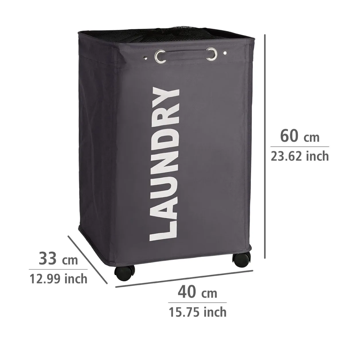 Online Wenko Wäschesammler Quadro grau 79 l