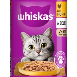 Clearance Whiskas Katzenfutter Huhn in Geele 400 g Dose