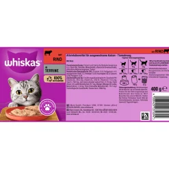 Outlet Whiskas Katzenfutter Rind in Terrine 400 g Dose