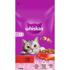 Outlet Whiskas Trockenfutter 1+ Rind 3,8 kg
