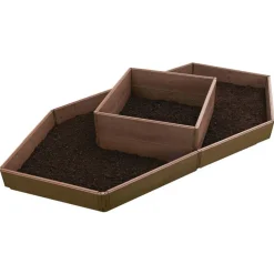 Discount Wingart Variables Hochbeet 8 Paneele Holzstruktur braun