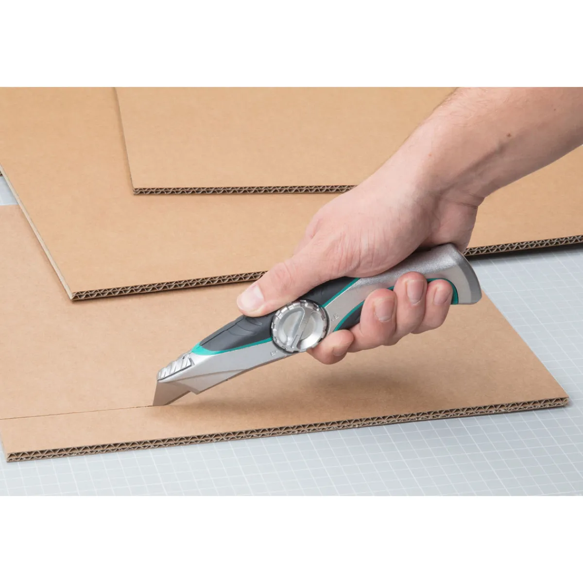 Best Wolfcraft Profi-Trapezklingen-Messer mit Feststehklinge