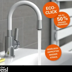 Outlet Eisl WT-Armatur Flexo chrom weiss Cold StartSchnellmontage ohne Ablaufgarnitur