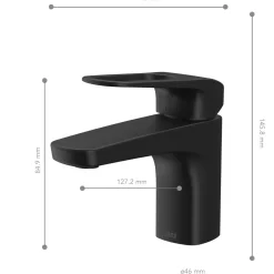 Best LENZ WT-Armatur INOA, Keramikkartusche 40mm,schwarz, Push open Ventil