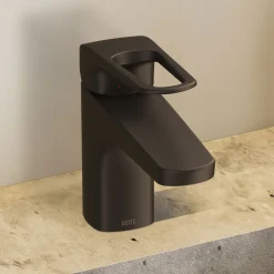 Best LENZ WT-Armatur INOA, Keramikkartusche 40mm,schwarz, Push open Ventil
