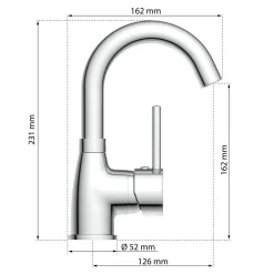 Sale Eisl WT-ND-Armatur Futura chrom Cold-StartC-Auslauf schwenkbar ohne Ablaufgarnitur