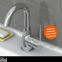 Sale Eisl WT-ND-Armatur Futura chrom Cold-StartC-Auslauf schwenkbar ohne Ablaufgarnitur