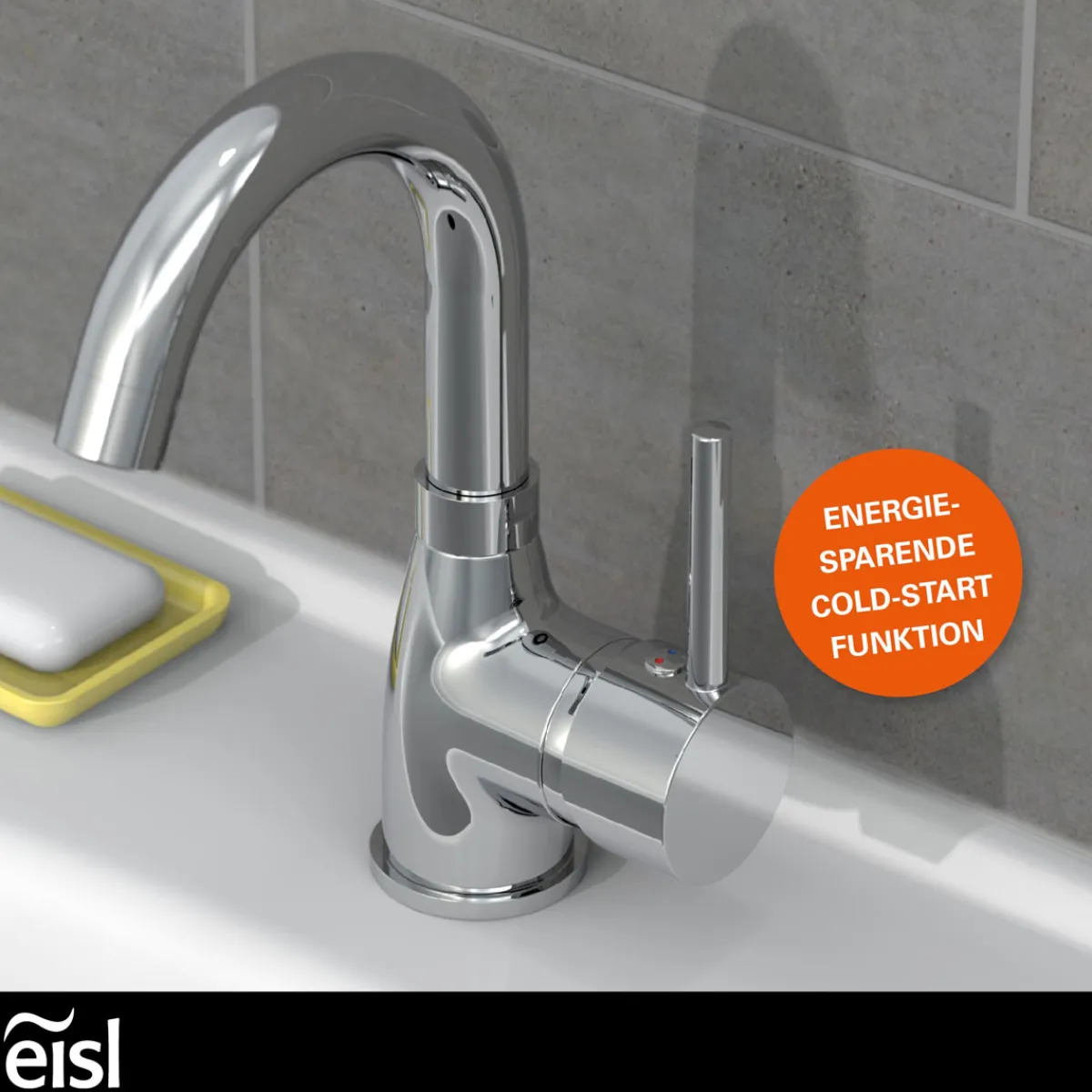 Sale Eisl WT-ND-Armatur Futura chrom Cold-StartC-Auslauf schwenkbar ohne Ablaufgarnitur