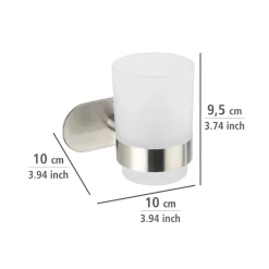 Outlet Wenko Zahnputzbecher Uno Orea MattTurbo-Lock Edelstahl